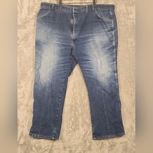 Rustler Men’s Blue Jeans 48x30 Regular Straight Leg Denim Heavyweight 88151NV